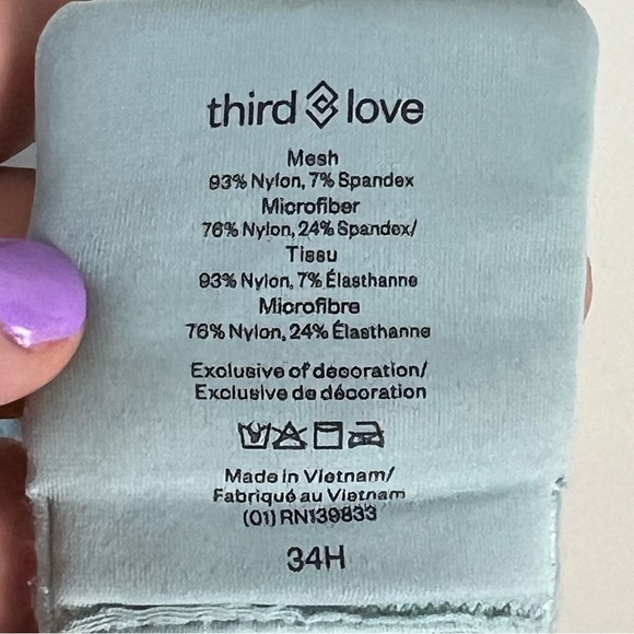 Thirdlove 24/7 Classic Uplift Plunge Bra Size 34H In Smooth Stone - Picture 6 of 6